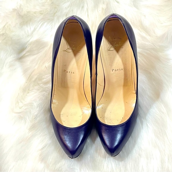 Christian Louboutin Rolandzip Purple Leather Heels - Picture 2 of 11
